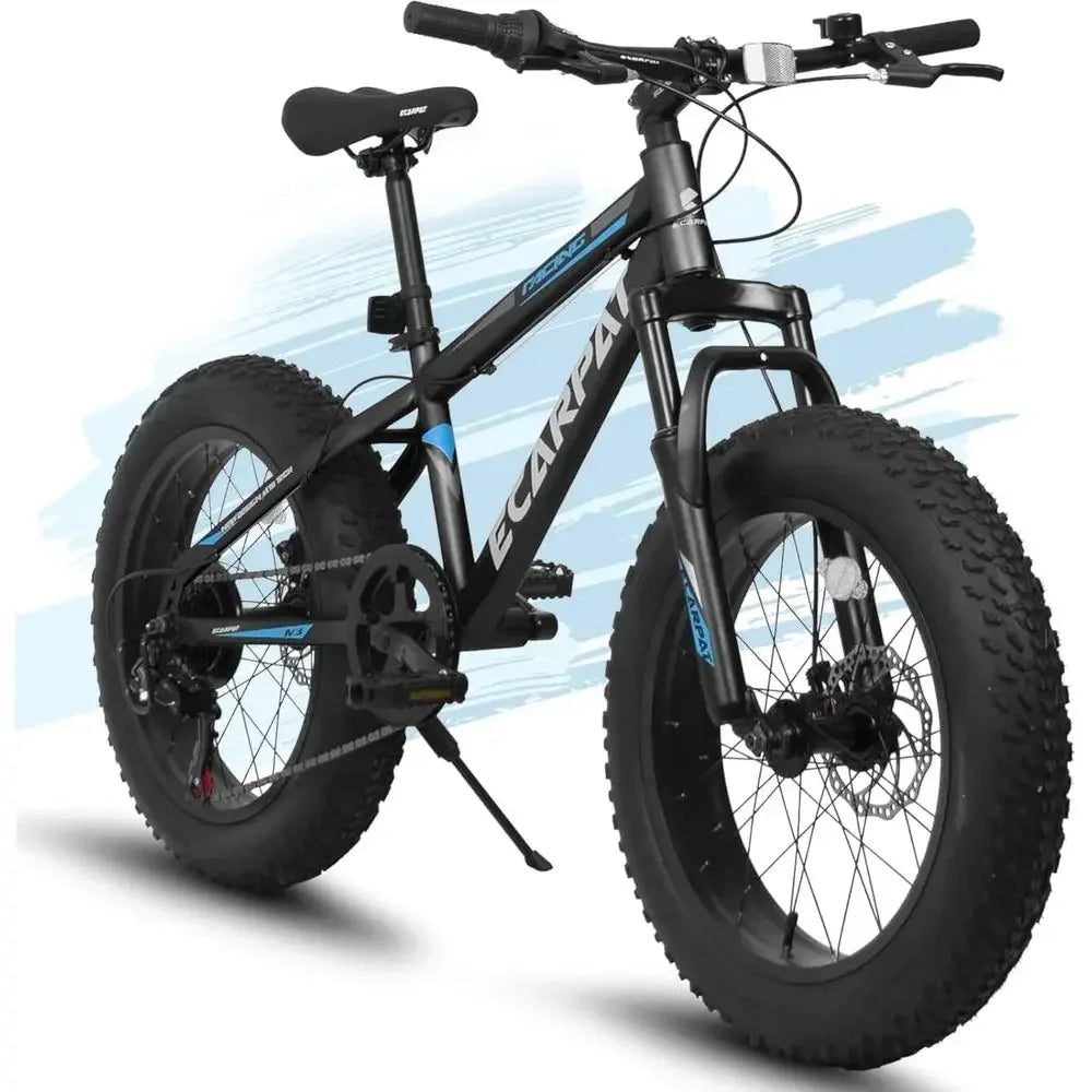 7-Speed Dual Disc Brakes Suspension Mountain Bike for Kids, Suitable for Ages 8-15, All-Terrain Adventure