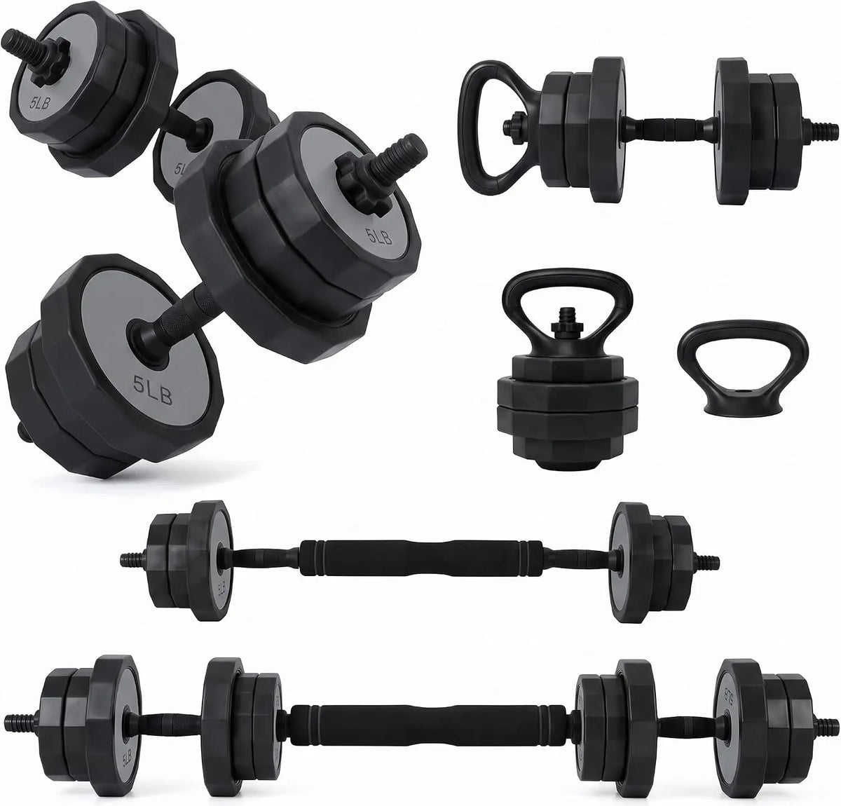 Adjustable Dumbbells Set 45/65/85 Lbs, 3 In 1 Weight Dumbbell Set