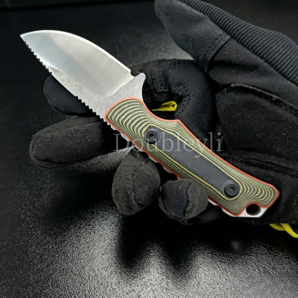 High-quality BM 15017 with K Sheath Straight Knives Fishing Hiking Knives Multi-function Tool EDC Outdoor Camping Cutting Knives