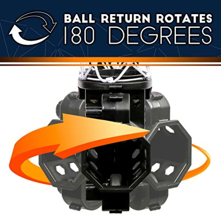 Mini Basketball Hoop with Rebounder and Ball - Over The Door Basketball Hoop With Automatic Ball Rebounder - Indoor Basketball