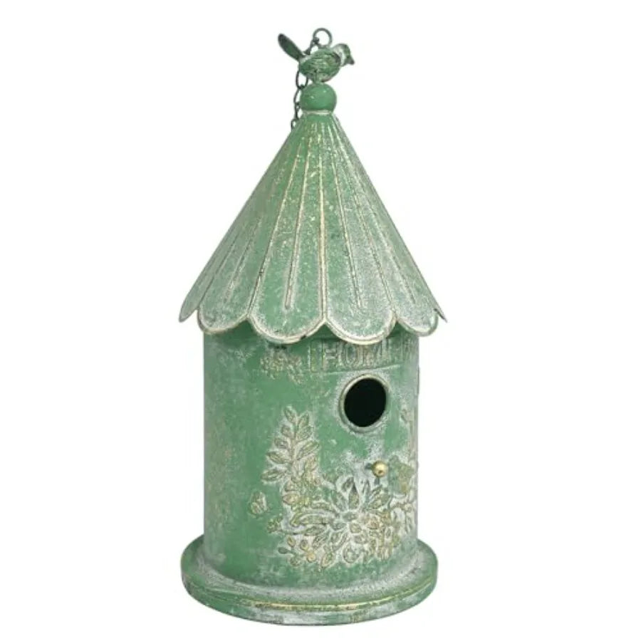 Metal Hanging Birdhouses for Outdoors Bird Houses for Outside Unique Bird Nest for bird Wren Chickadee Sparrow Bird Nest Box fo