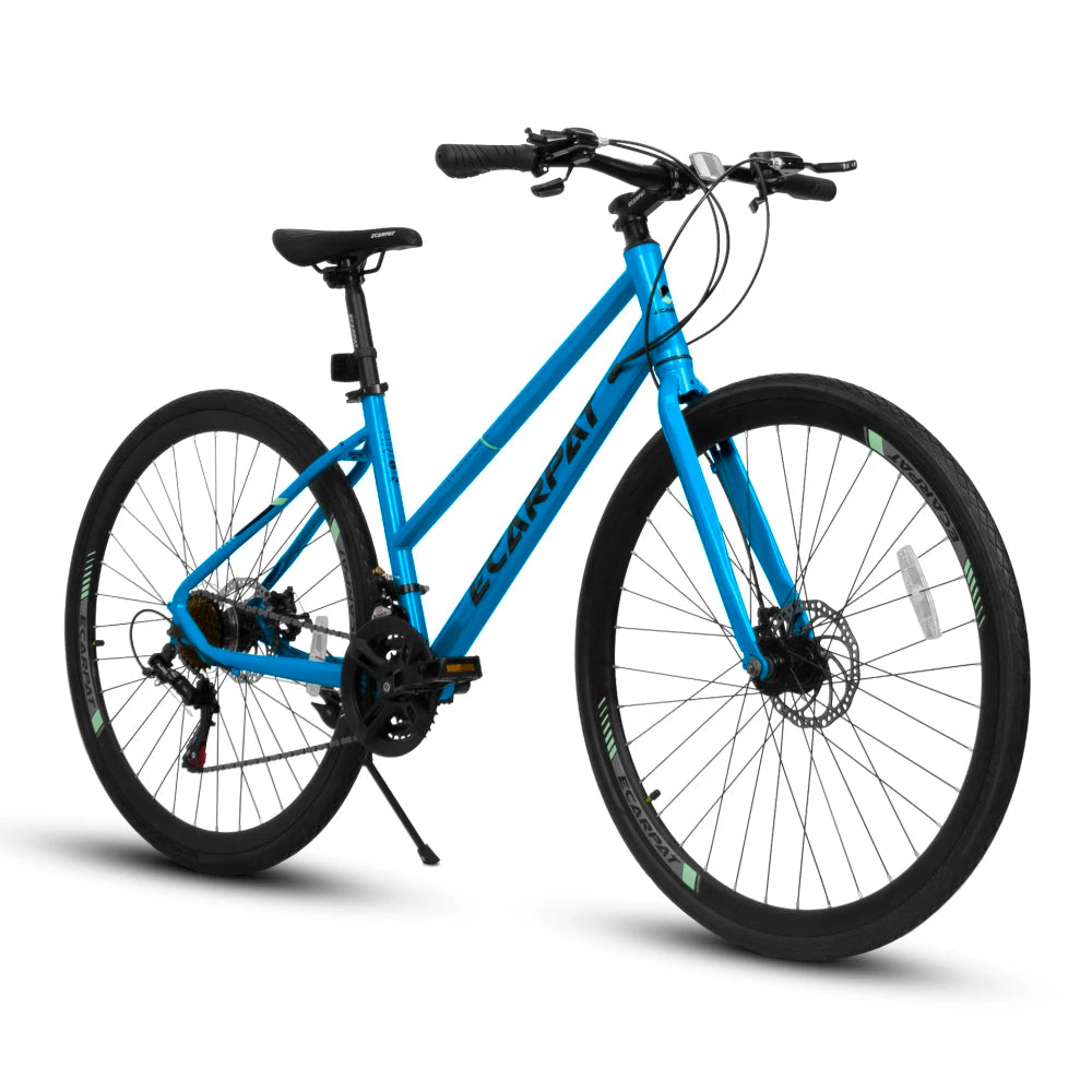 700Cx35 Road Bike for Adults and Students, 21-Speed Gear System, Premium Aluminum Alloy Wheels, Front & Rear Disc Brakes, Wear-Resistant Wide Tires, Ideal for Urban Commuting & Daily Transportation