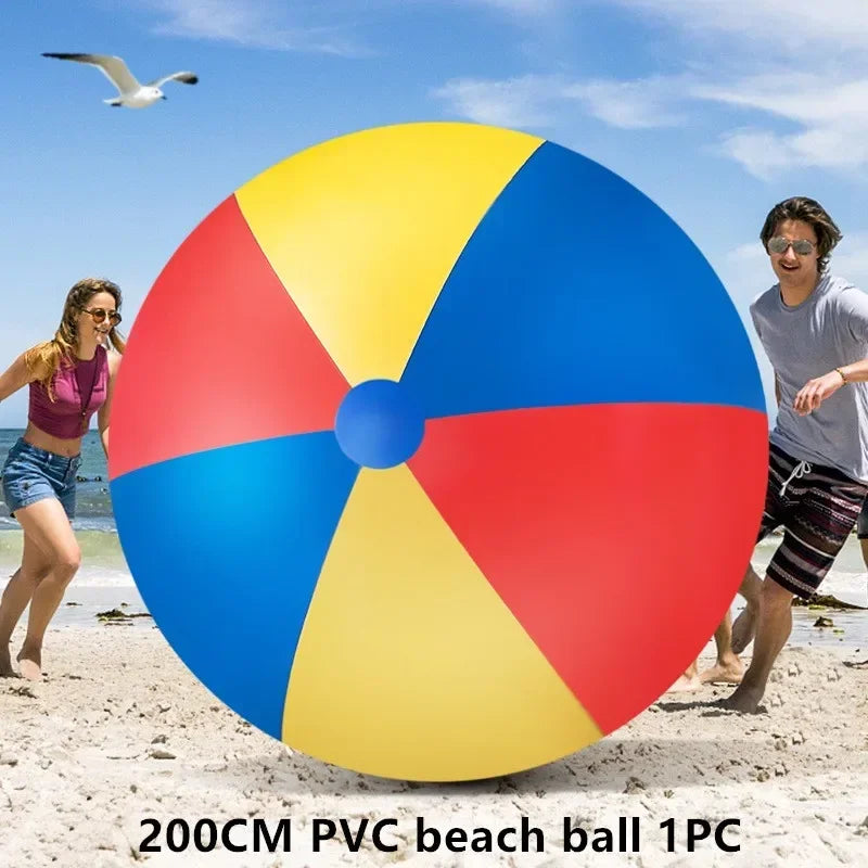 Large Beach Balls PVC Inflatable Outdoor Game Props Water Tosses Lawn Toys School Party Balloons 70-200cm Rose Beach balls Toys