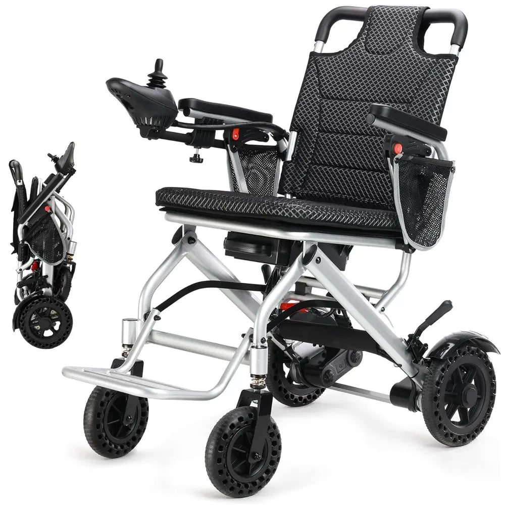 Lbs Lightweight Electric Wheelchair, Electric Wheelchairs for Adults Foldable, 15 Miles Range Motorized Wheelchair for Seniors,