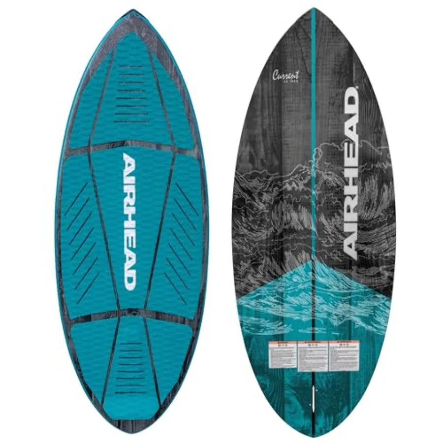Wakesurf Boards EVA Traction Pads with Adjustable Foot Straps for All Skill Levels Black Durable Non-Slip Surface Multiple Size
