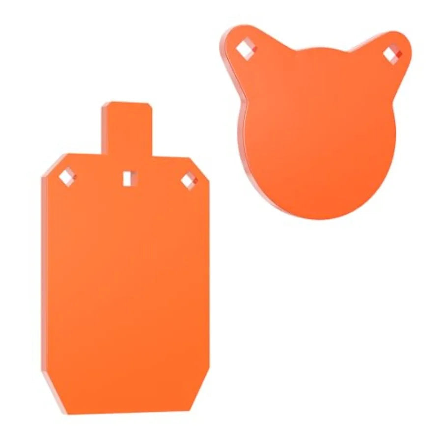 AR500 Steel Targets for Shooting 1 2'' or 3 8'' Thick Silhouette Gong Combo Metal Targets for Shooting Laser Cut Steel Target w