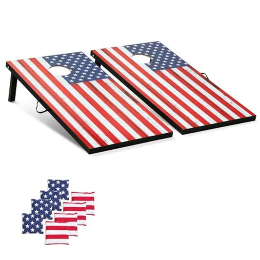 Cornhole Board Set Cornhole Games for Adults Portable Choose Regulation or Tailgate Size