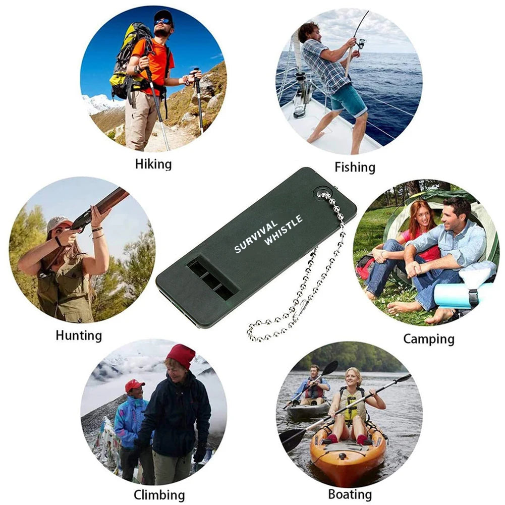 3-Frequency Whistle Portable Emergency Whistle High Decibel Rescue Signaling First Aid Tool for Hiking Camping Mountaineering