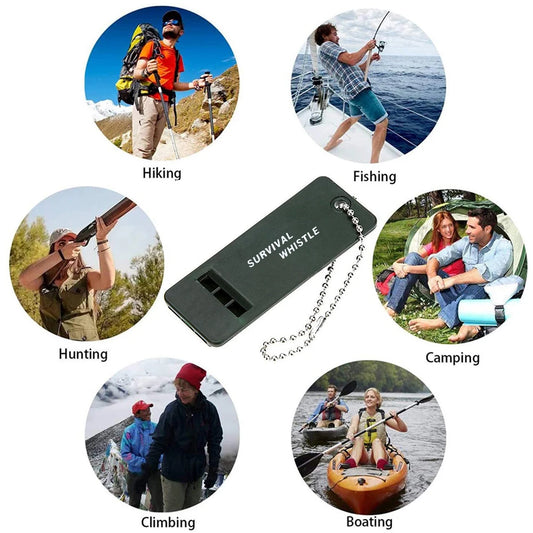 3-Frequency Whistle Portable Emergency Whistle High Decibel Rescue Signaling First Aid Tool for Hiking Camping Mountaineering