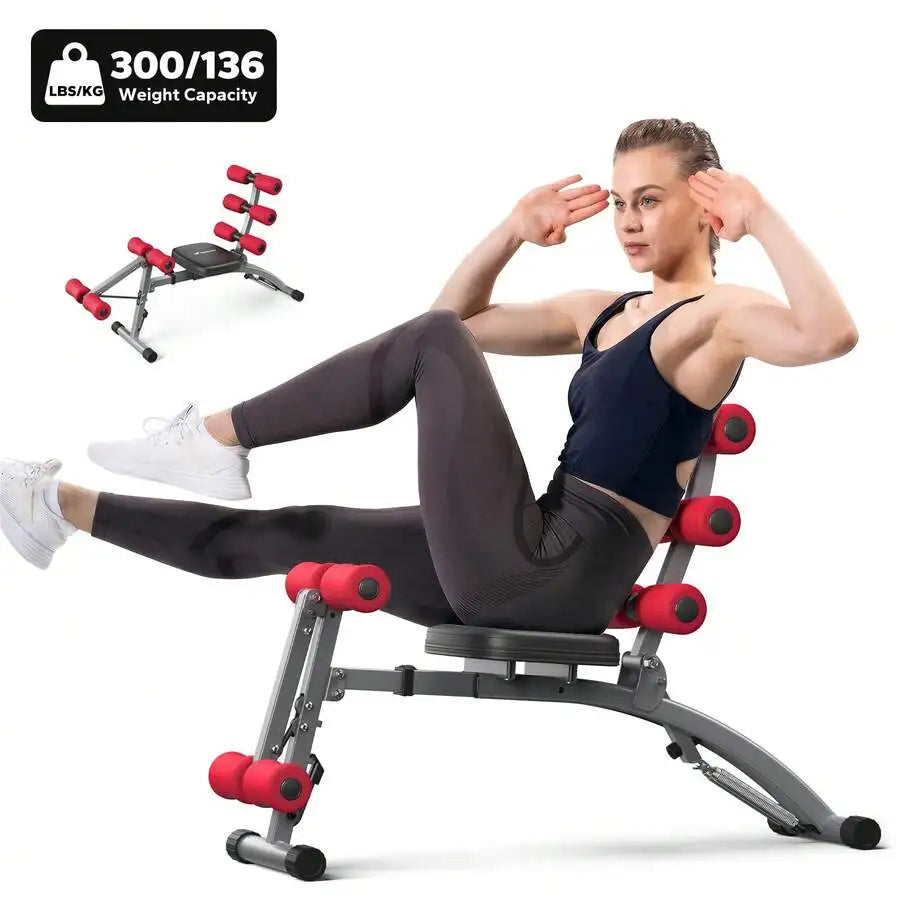 Workout Bench For Home Gym, Ab Machine Exercise Equipment, Multi-Functional Adjustable Ab Trainer, Sit Up Machine For Abdominal, Exercise Chair For Full Body Workout