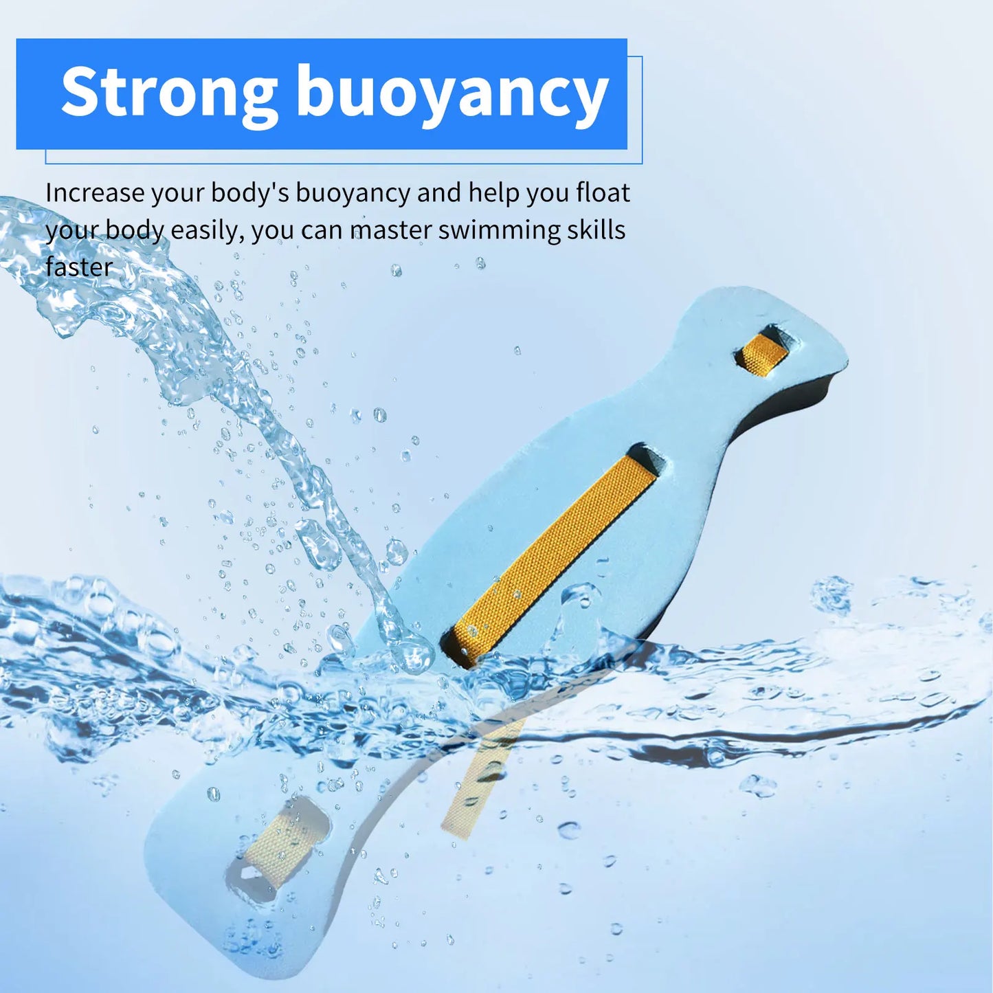 Fish-shaped Swimming Floating Board with Adjustable Nylon Straps Waist Thicken Harden Swimming Board Water Buoyancy Belt