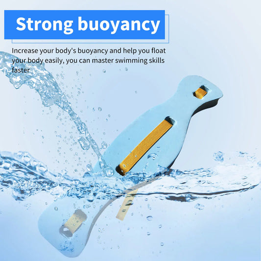Fish-shaped Swimming Floating Board with Adjustable Nylon Straps Waist Thicken Harden Swimming Board Water Buoyancy Belt