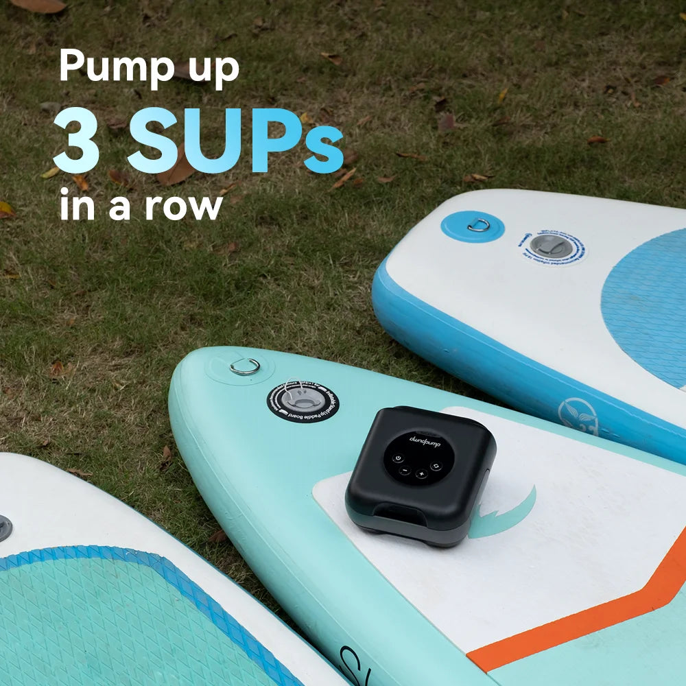 Paddle Board Pump Electric Portable Rechargeable SUP Pump 20PSI High Pressure Air Pump for PVC Boats, Kayaks, Mattress