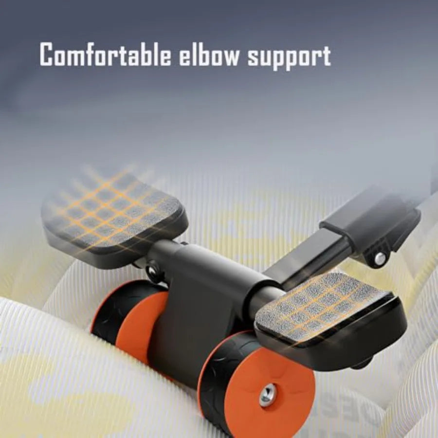 2024 New Ab Wheel Roller with Elbow Support Adjustable Automatic Rebound Abdominal Wheel Roller for Core Work Out Fitness