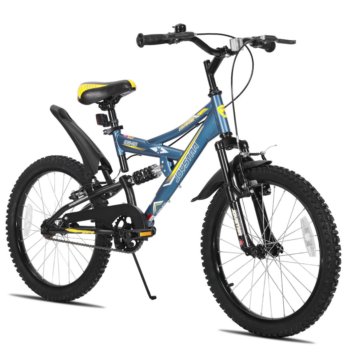JOYSTAR Dual-Suspension Kids Mountain Bike 20/24" for Ages 6-12 Boys Girls with Dual Handbrake And Kickstand Multiple Colors Available