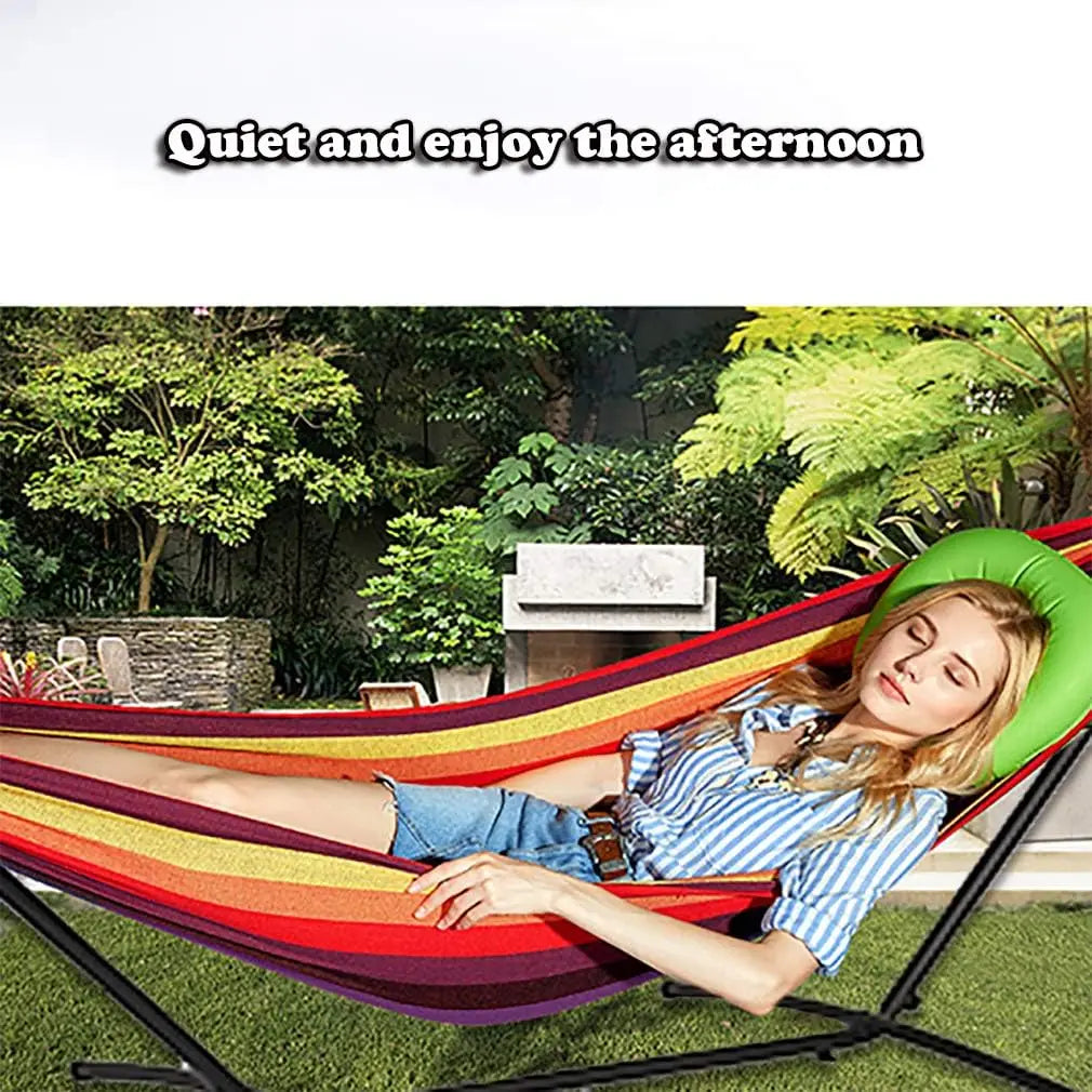 Portable Heavy Duty Steel Hammock Stand with Carrying Case for Outdoor and Indoor Use