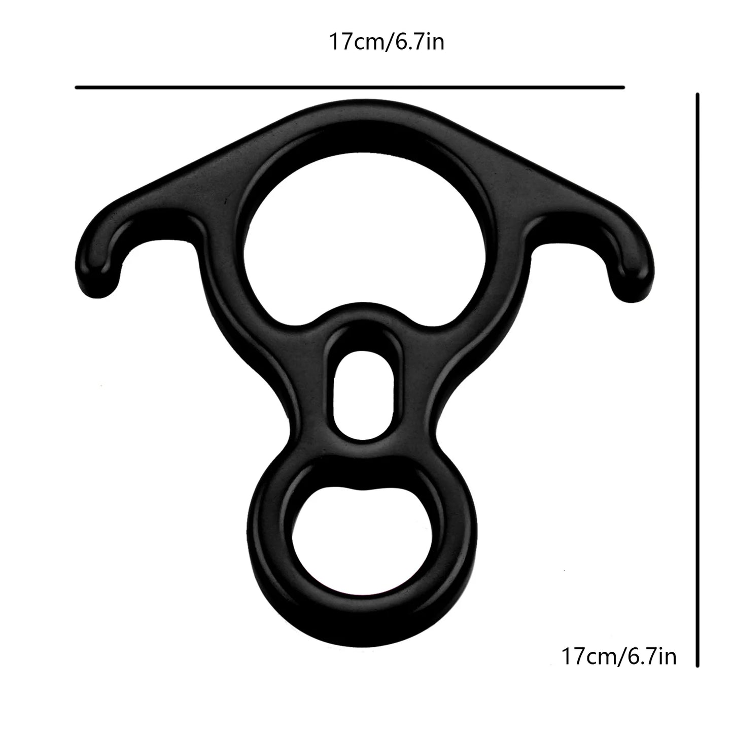 50KN 5000KG Ox Horn 8-Shaped Ring Carabiner Strength Al Alloy Climbing Descender For Rock Climbing Peak Rescue Climbing Parts
