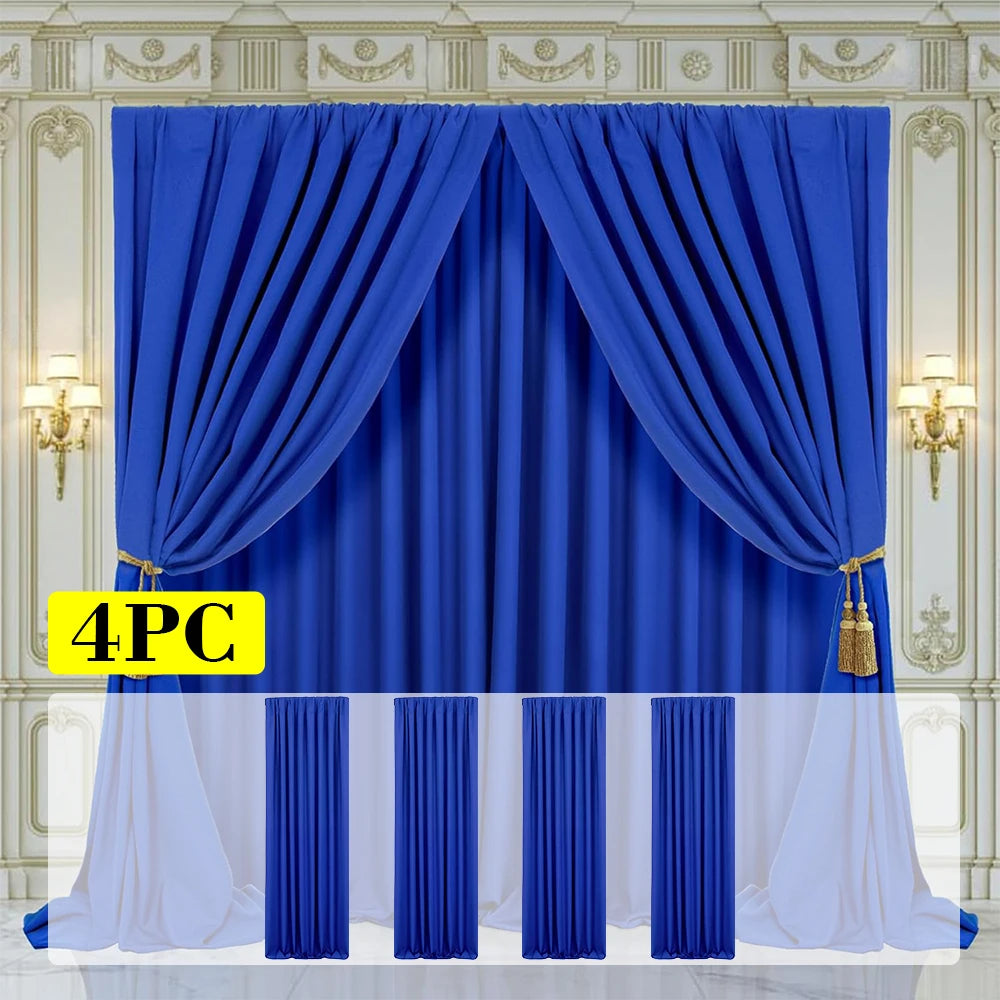 4 Panels-5ft x 7ft Lavender Backdrop Curtain for Parties Wedding Wrinkle Free Light Purple Photo Curtains Backdrop Drapes Fabric