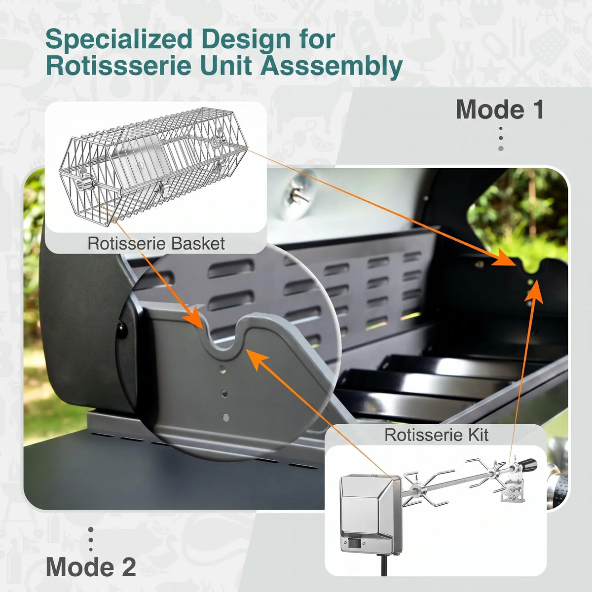 3-Burner BBQ Grill with Side Burner, 40,500 BTU Stainless Steel Propane Grill, Including Thermometer Wheels, Gas Grill for Garden Cooking and Family Gatherings