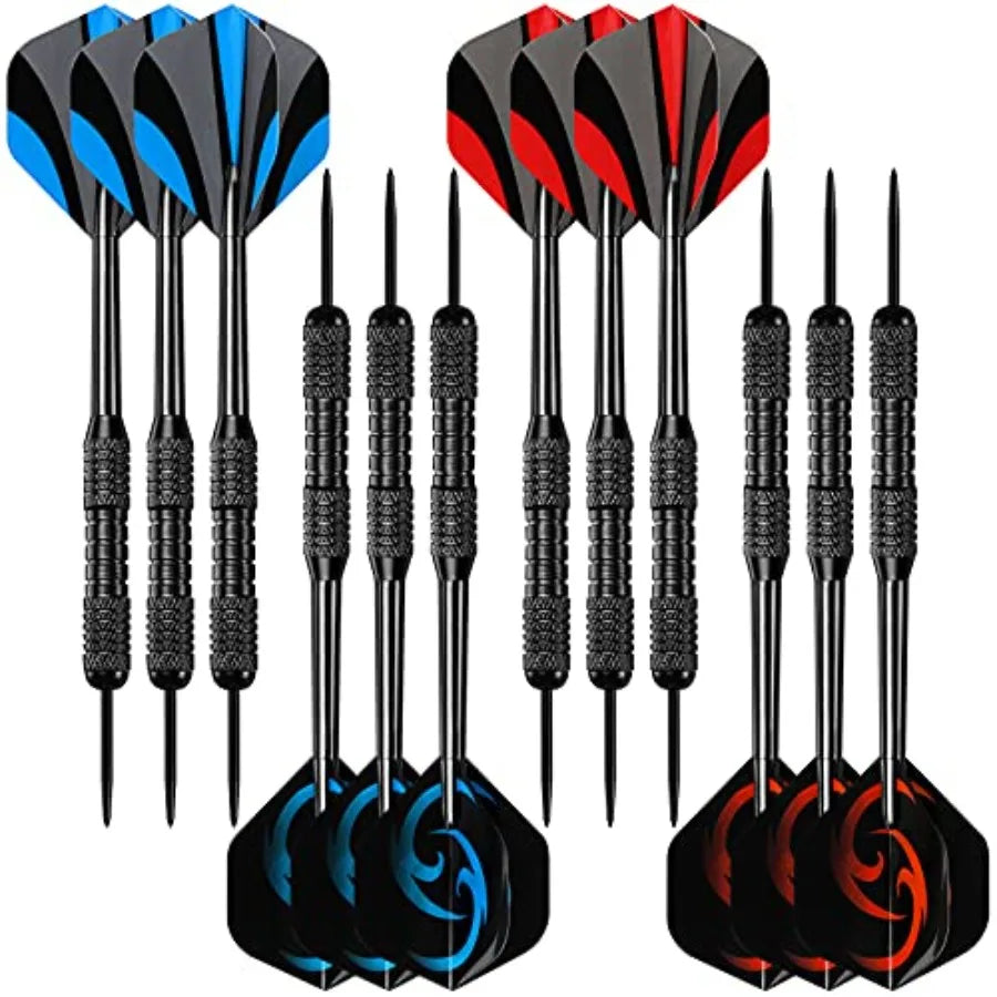 Darts Metal Tip Set, 12 Pack Steel Tip Darts Darts Set 24Grams Professional Metal Darts