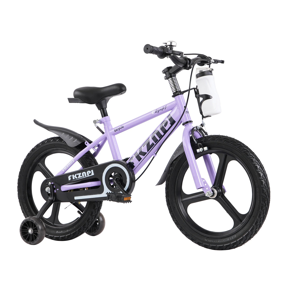 Ye FKZNPJ 16-Inch Kids Bike - High Carbon Steel Frame, Magnesium Alloy Wheels, Night Glow Training Wheels, Adjustable Seat, Water Bottle - Bicycle for Girls & Boys Ages 3 - 9, Toddler Bike