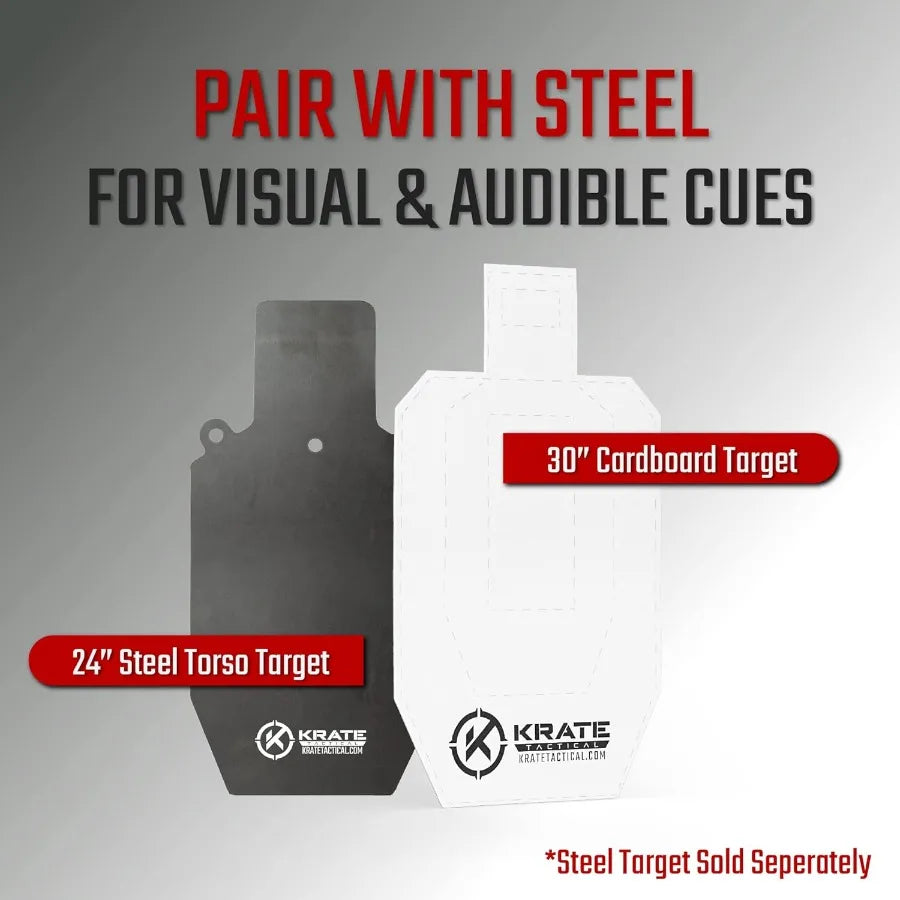 Tactical Cardboard Targets for Competitive Shooting Range Use Durable Paper Silhouette Targets Designed for Rifle Handgun