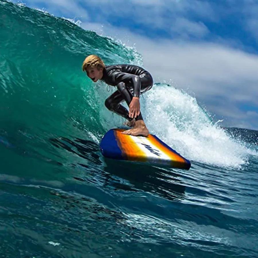 Classic Soft Top Foam 8ft Surfboard for beginners lightweight EVA foam construction vibrant blue color ultra-durable and safe