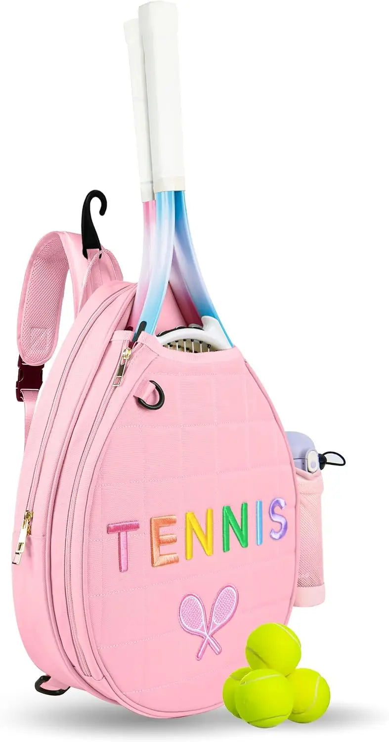 Tennis Sling Crossbody Backpack for Women, Water Resistant Pickleball Racket Bag
