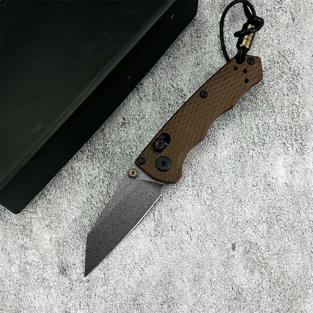 New Hiking and Camping Folding Knife with D2 Blade Portable Outdoor Fishing Knife Everyday Fruit Knife Featuring  Nylon Handle