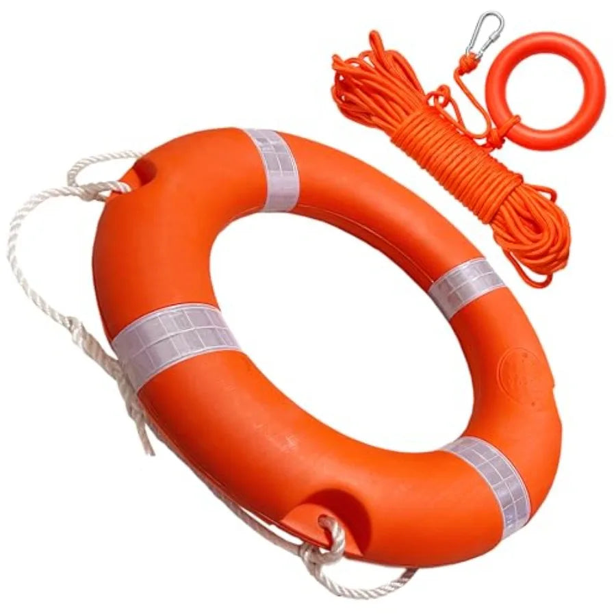 Boat Safety Throw Ring Life Rings for Boats with Water Floating Lifesaving Rope 98.4FT 1.5KG/ 2.5KG International Standard Boat