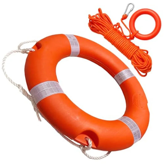 Boat Safety Throw Ring Life Rings for Boats with Water Floating Lifesaving Rope 98.4FT 1.5KG/ 2.5KG International Standard Boat