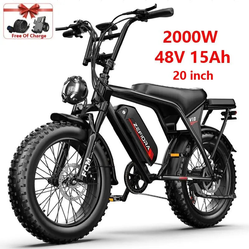 Thick Tire Electric Bike 20 26 Inch 1000w 2000w 30-50mph 30-60mile 48v Aluminum Alloy Factory Original,for Electric Bicycle
