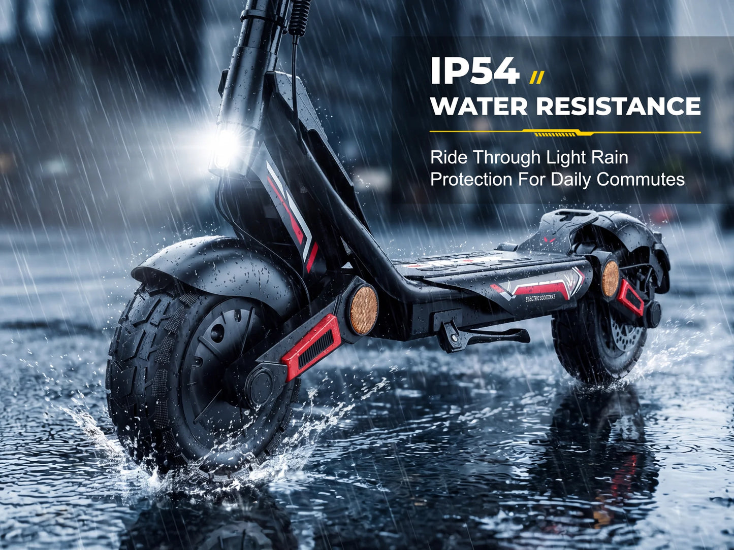 3000W Foldable Adult Dual Motor Electric Scooter - Top Speed 35 Miles, Range 45 Miles, Foldable Off Road/Commuter Electric Scooter with 10 Inch Road Tires, Dual Shock Absorber