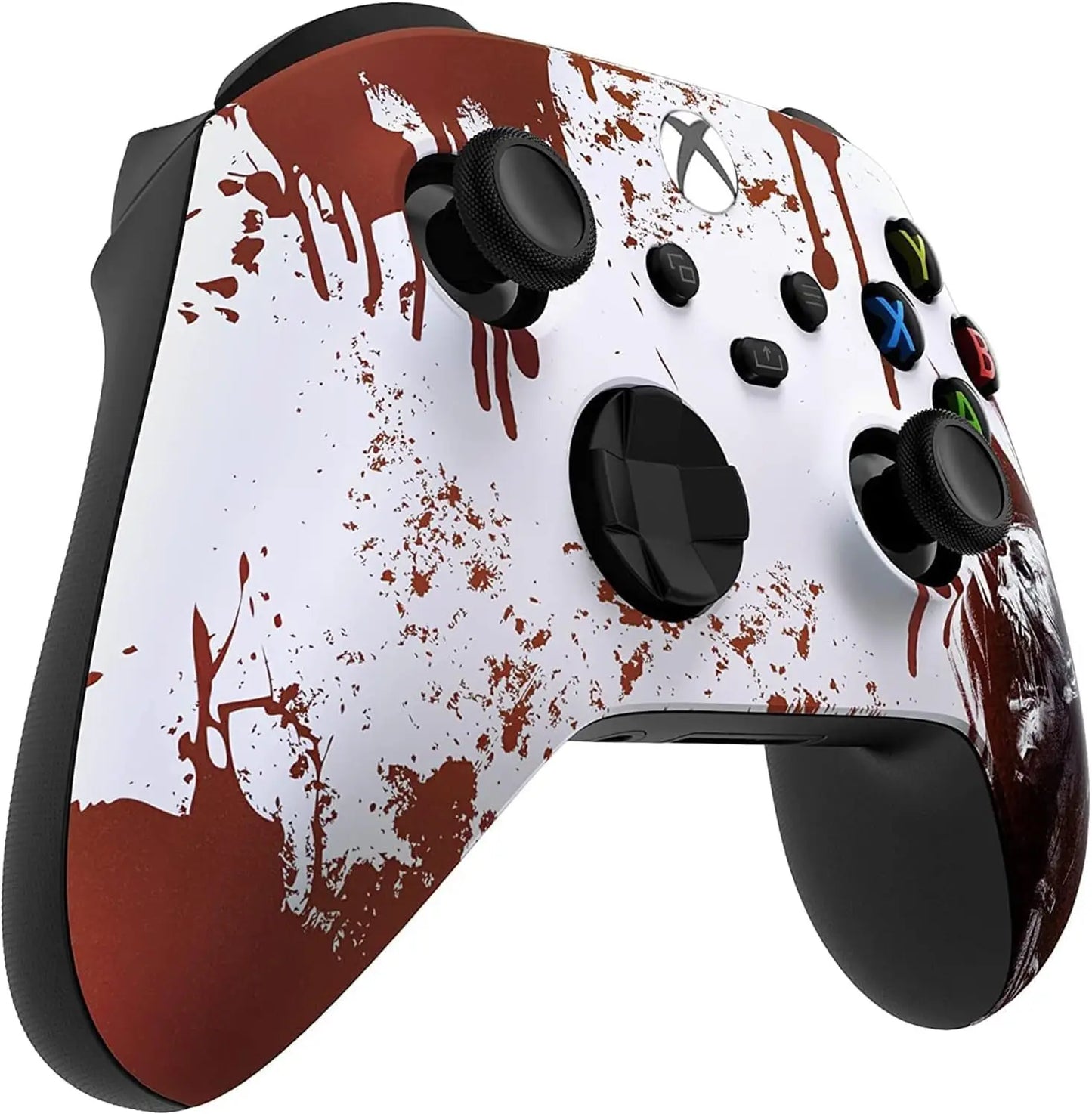 Custom Wireless Xbox Controller for Series X/S & One - Soft Touch Feel, Bloody Zombie Design