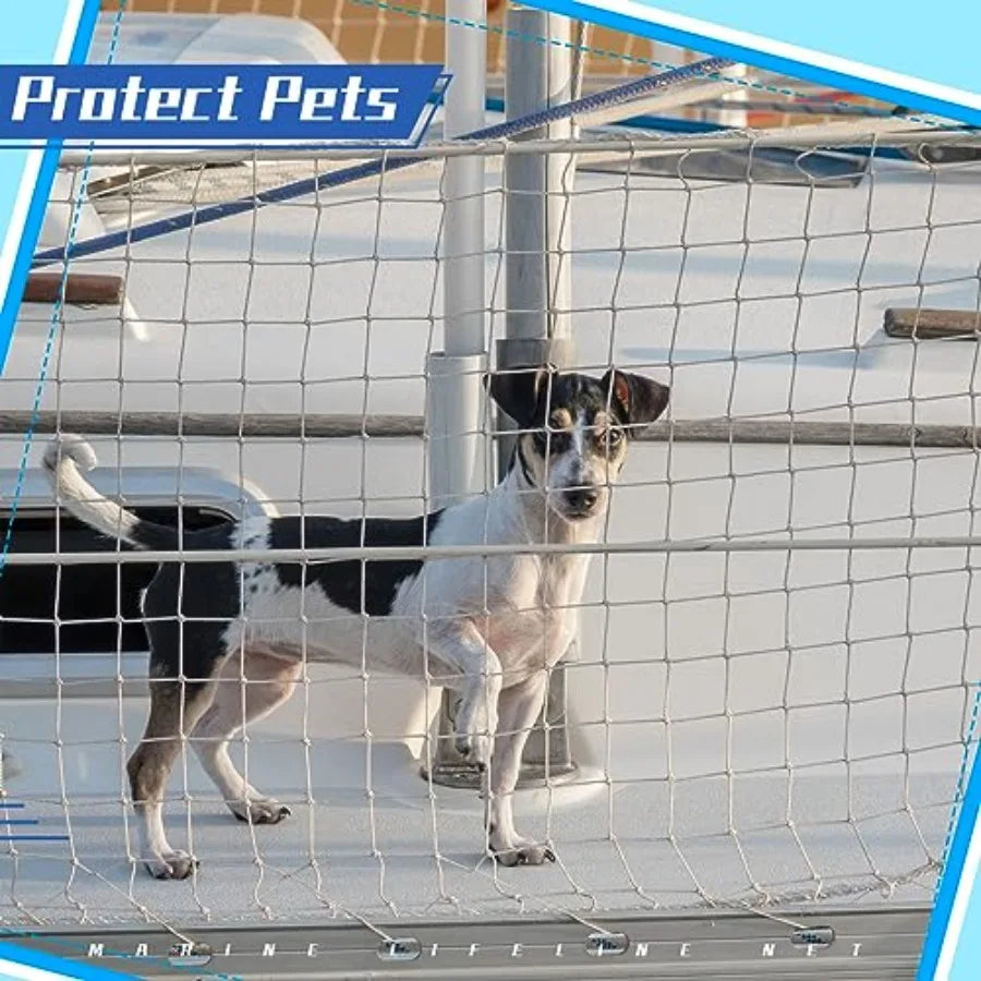 Boat Safety Lifeline Netting Marine Sailboat Guardrail Nylon Net Deck Netting for Pets Crews and Equipment Safely on Deck Marin