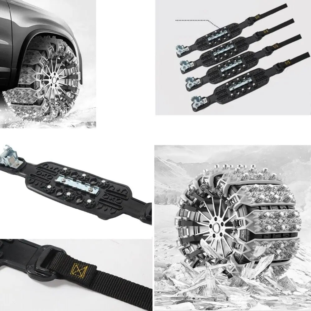 6PCS Winter Anti-Skid Snow Car Chain Tire Snow Chains Universal Motorcycle Car Truck Suv Tyre Chains Emergency Anti Slip