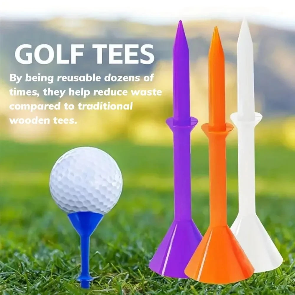 50pcs 83mm 3 1/4 Inch Golf Ball Tees Mixed Color Durable PVC Golf Nails Reduce Friction for Practice Training Accessories