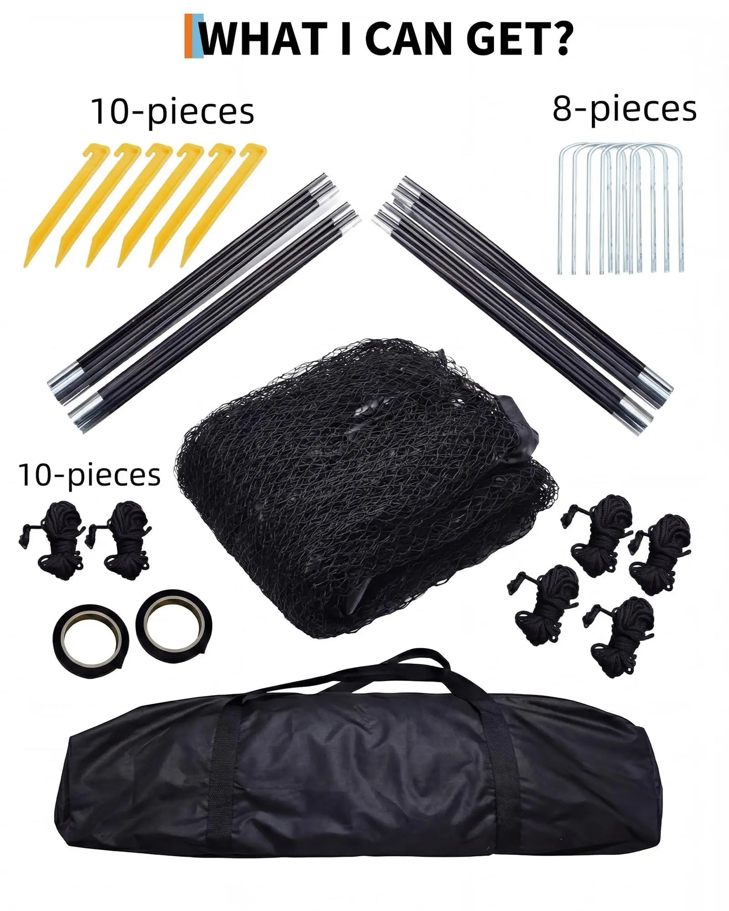 32ft Batting Cage Net With Frame, Multi-Sport Practice Cage For Baseball, Softball, and Golf, Use in Yard or Sports Field