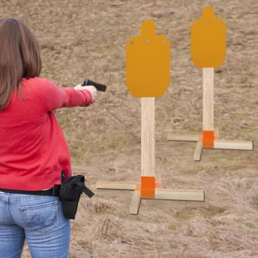 Target Stand System 7x12 inch AR500 Steel Hostage Reactive Shooting Target 3 8 Thick with 2x4 Target Stand Kit for Outdoor Rang