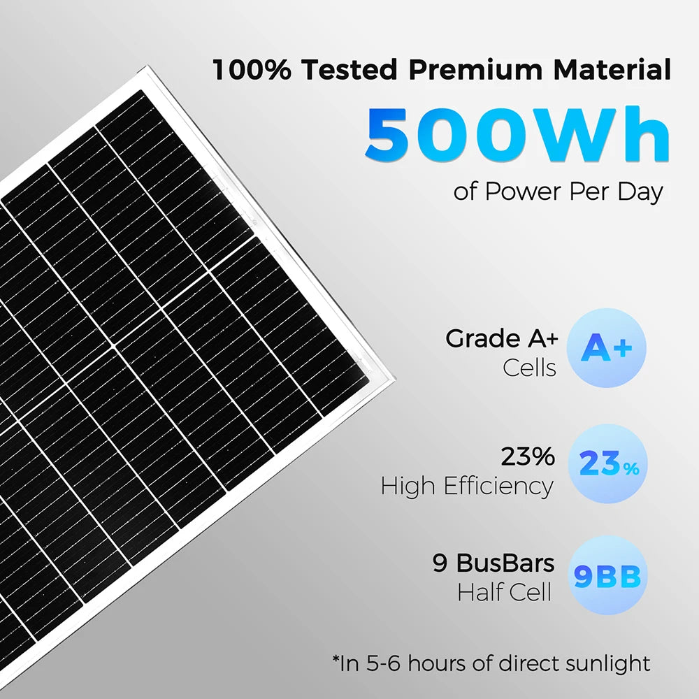 Rigid Solar panel 1000W / 400W /500W/ 300W / 200W / 100W Solar Panels charger battery Charging module Cell For Car Boat Home RV