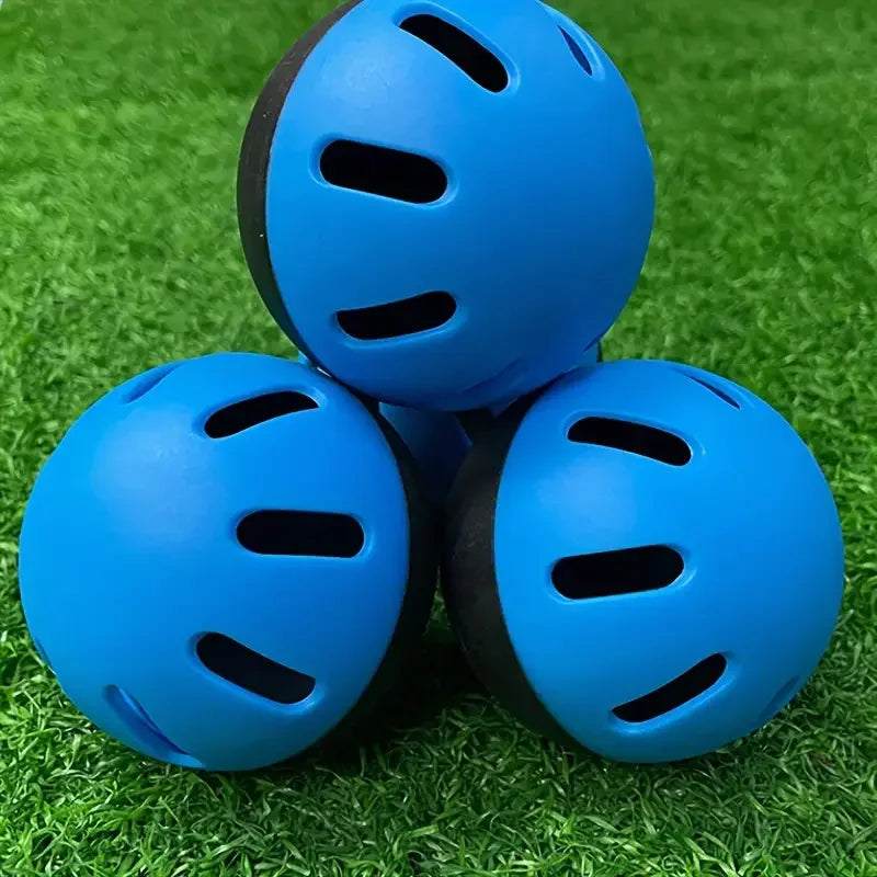 12 Pcs Baseball Soft Practice Balls Perforated Training Balls 2.91 Inches (74mm) For Outdoor Training Eva Hollow Ball Hole Ball