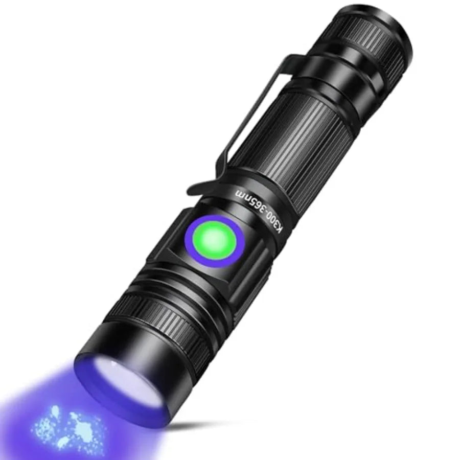 UV Flashlight Black Light USB Rechargeable 365nm Blacklight Mini, Woods lamp Portable Handheld Powerful LED Ultraviolet Lights