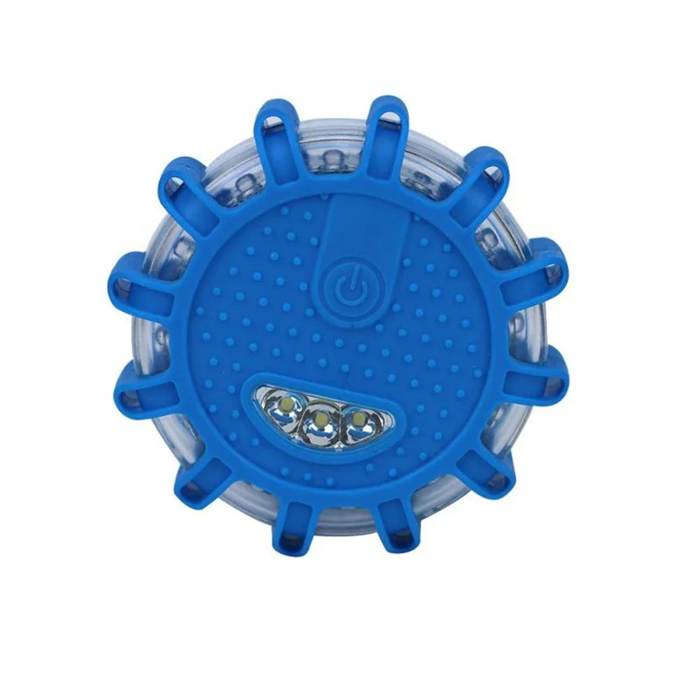 9 Modes 12 LED Roadway Safety Traffic Light Flare Flashing Warning Alarming Lamp Magnetic Base Disc Beacon for Car Truck Boat