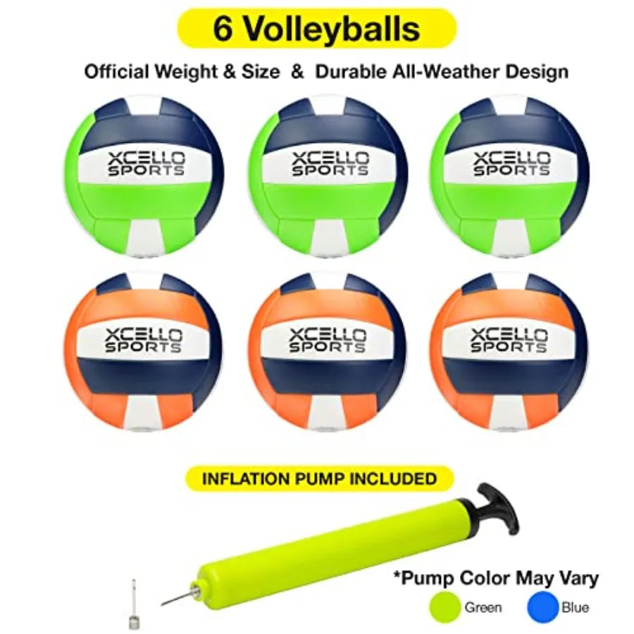 Volleyball Assorted Graphics with Pump Navy/Green/White Navy/Orange/White