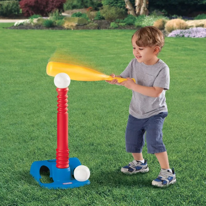 Kids T-Ball Set with Bat and 2 Balls, Ages 18 Months to 4 Years