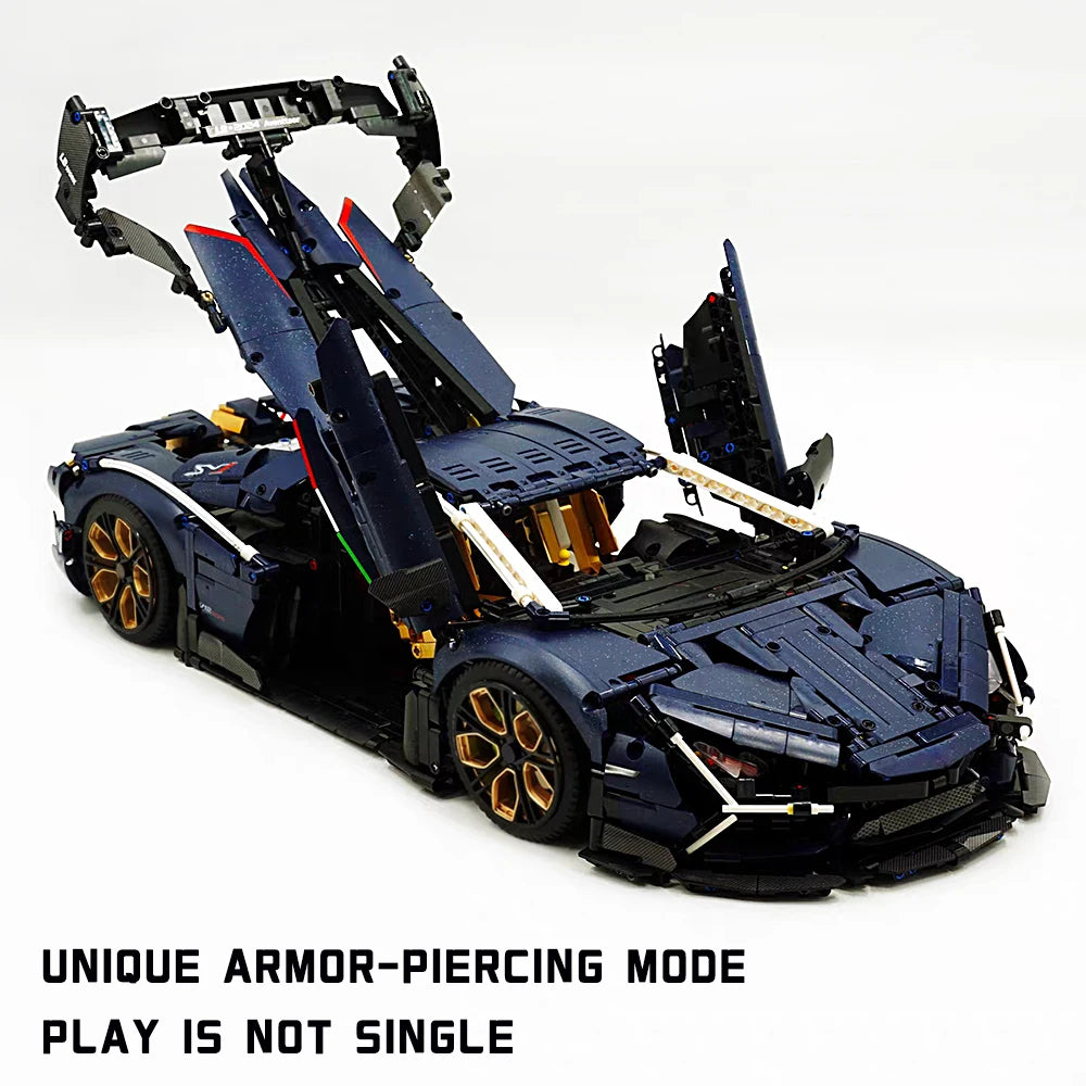 1:8 Scale High Tech Super Speed Car Model Building Blocks Technical Sports Car Bricks Assembly Difficult Ser Gift For Room Decor