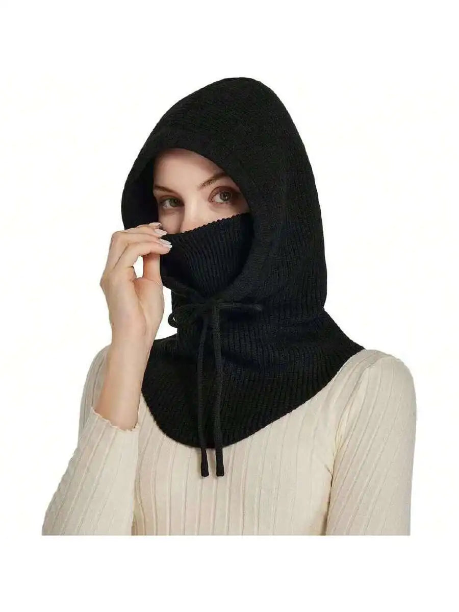 Knit Balaclava Winter Hat Face Mask Neck Warmer For Adults Warm Ski Hood