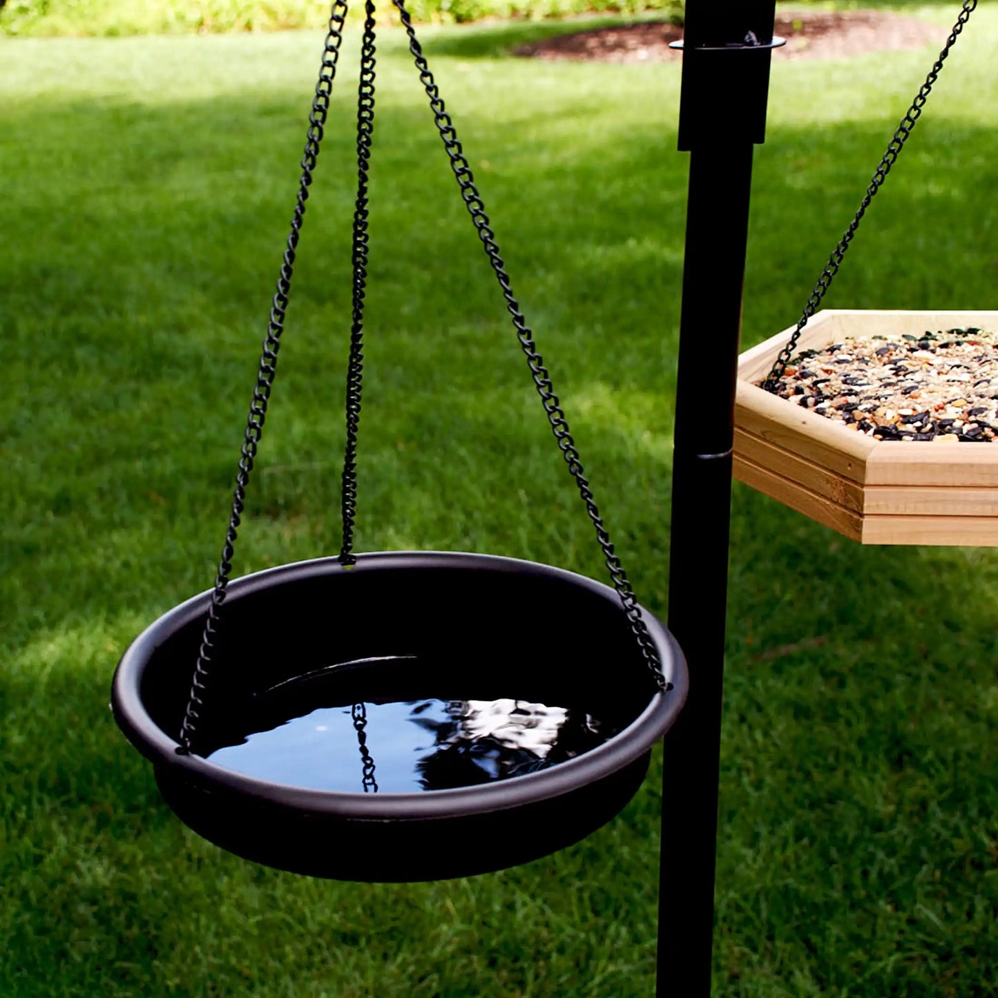 Red Cedar 2 in 1 Wild Bird Bath and Wild Bird Feeder, 4 lb. Capacity
