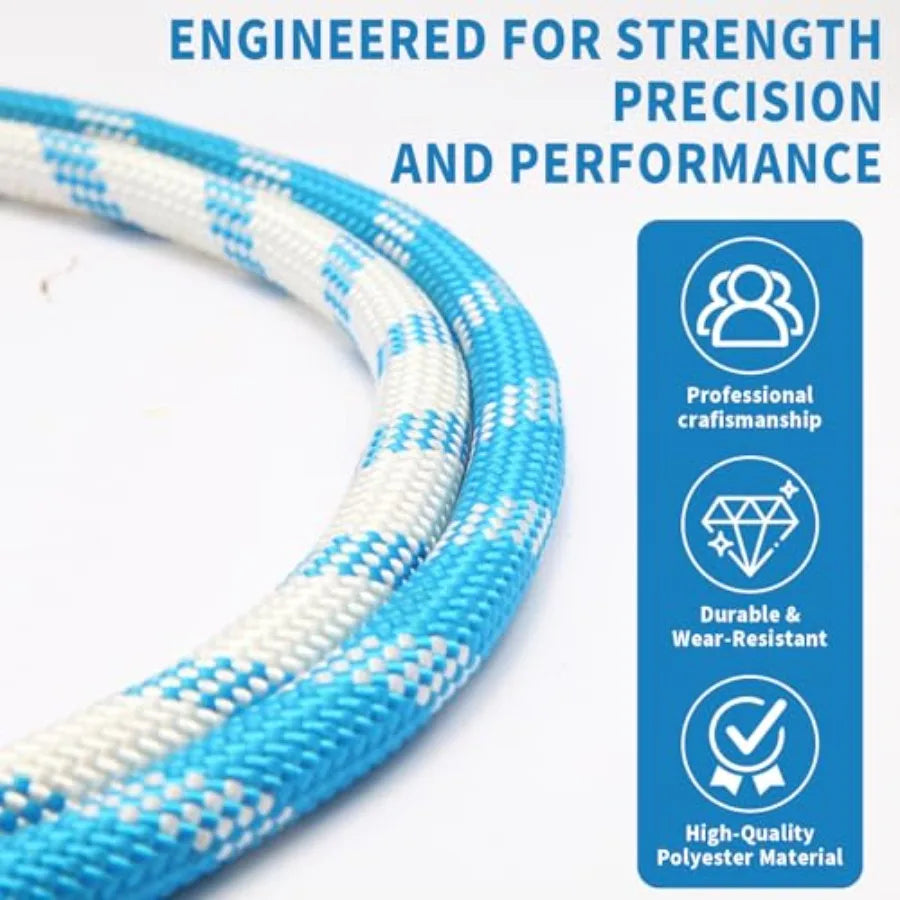 Double Braid Arborist Rope Tree Climbing Rope Heavy Duty Swing Rope for TreesOutdoor Climbing Sailing 1/2 inch x 200 ft