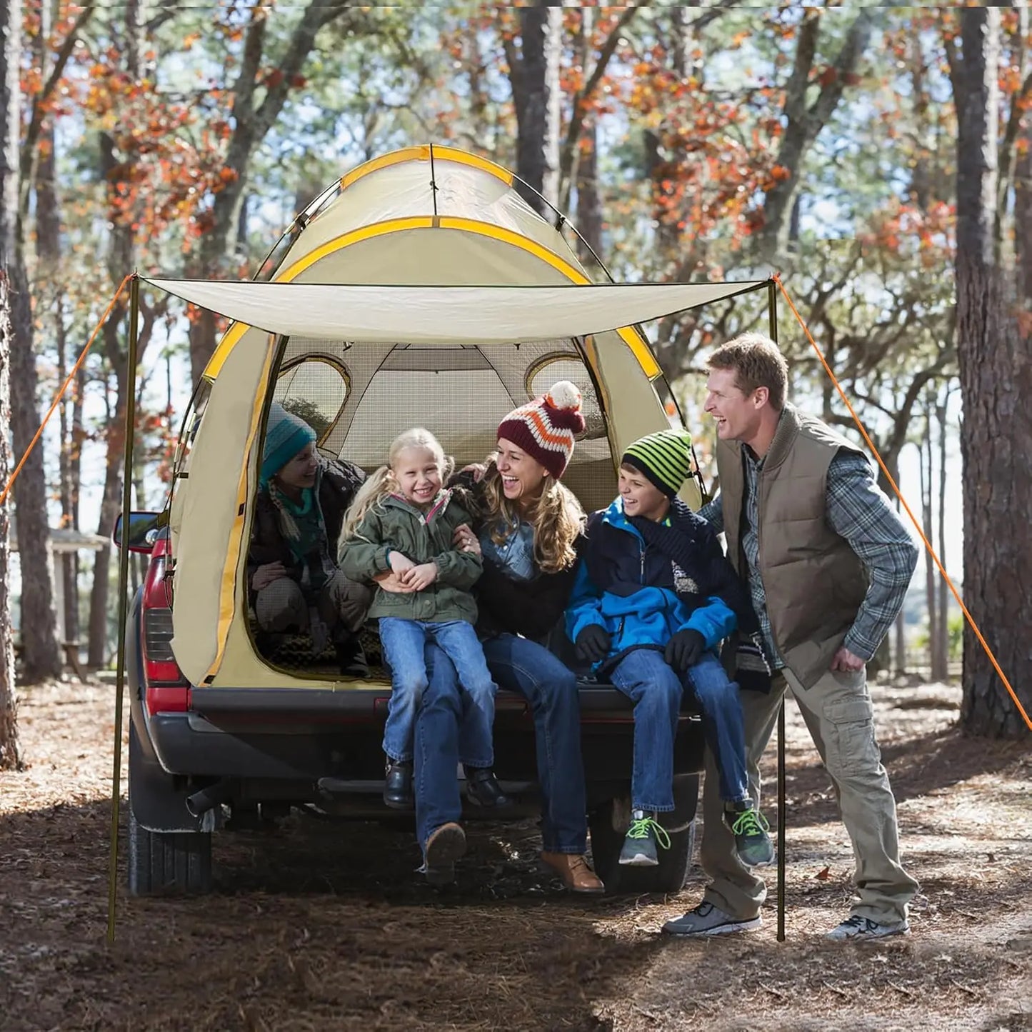 Waterproof Truck Tent with Awning for 5.5-6.3 FT Bed - Camping & Outdoor Travel Accessory